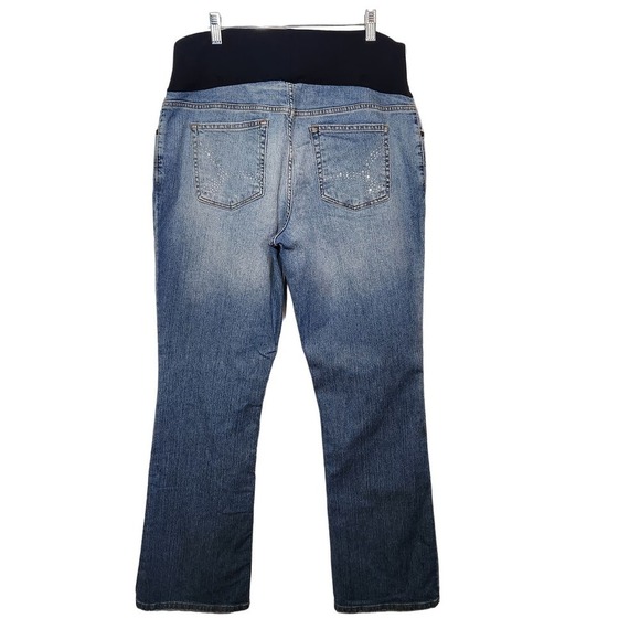 Liz Lange Maternity Jeans Medium Blue Wash Size 10 - Picture 5 of 7